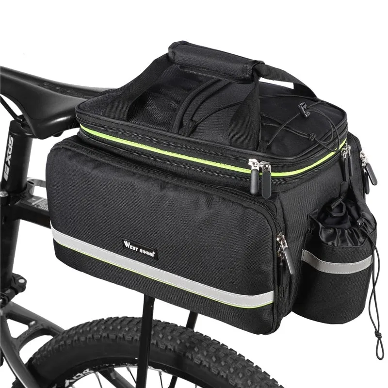 3 In 1 Waterproof Bicycle Trunk Bag MTB Road Bike Bag Large Capacity Travel Luggage Carrier Rear Seat Rack Panniers