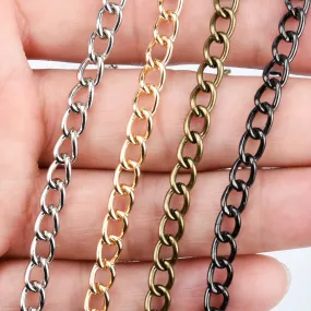 5.5mm Width Iron Metal Shoulder Handbag Strap Chain Finished Crossbody Handbag with Clasps 40cm/120cm Length to choose 5pcs 10281