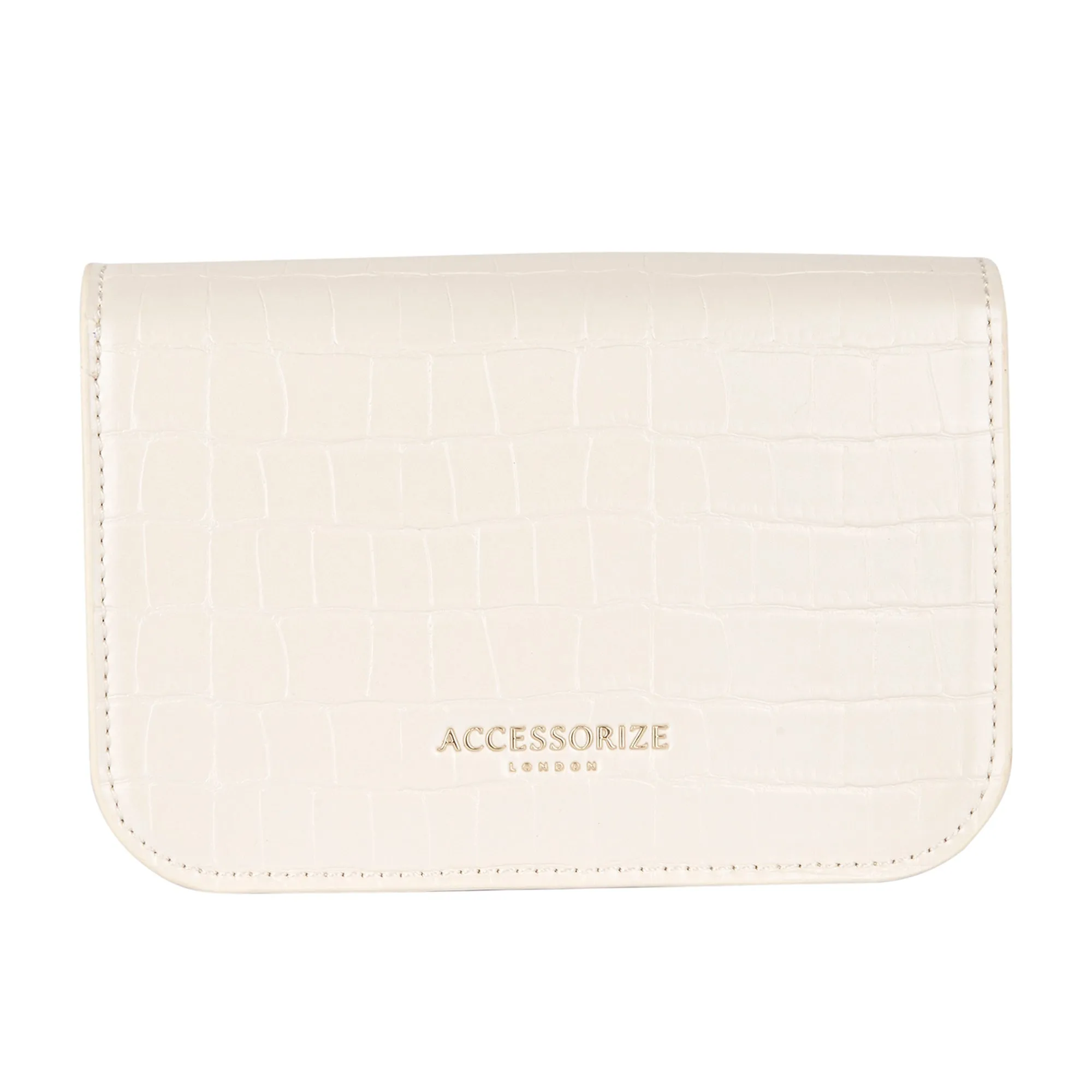 Accessorize London Women's Faux Leather Ivory Mini Purse Sling Bag