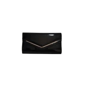 ALDO Black Patent Envelope Clutch | Pre Loved |