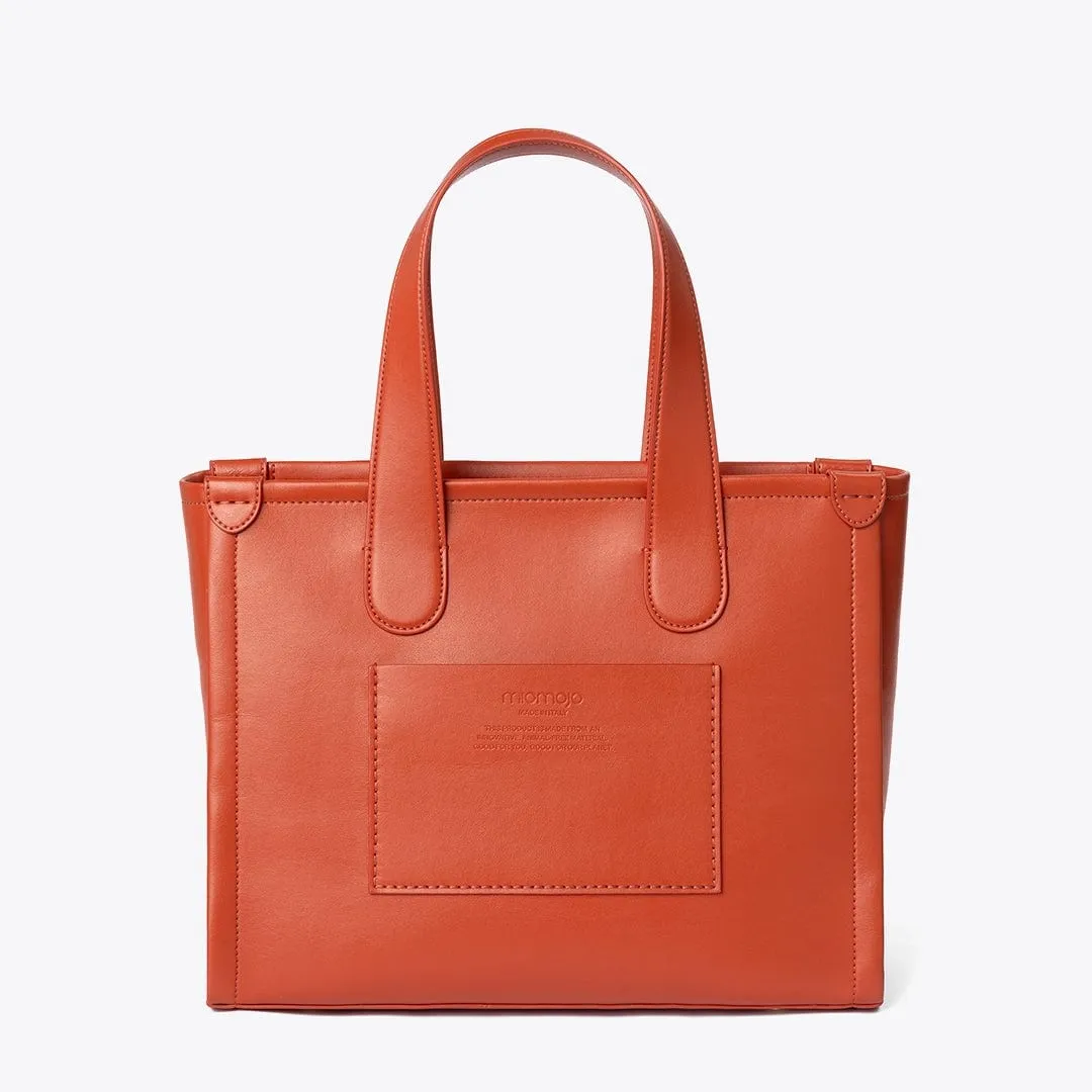 Alma Vegan Apple Leather Tote Bag | Terracotta