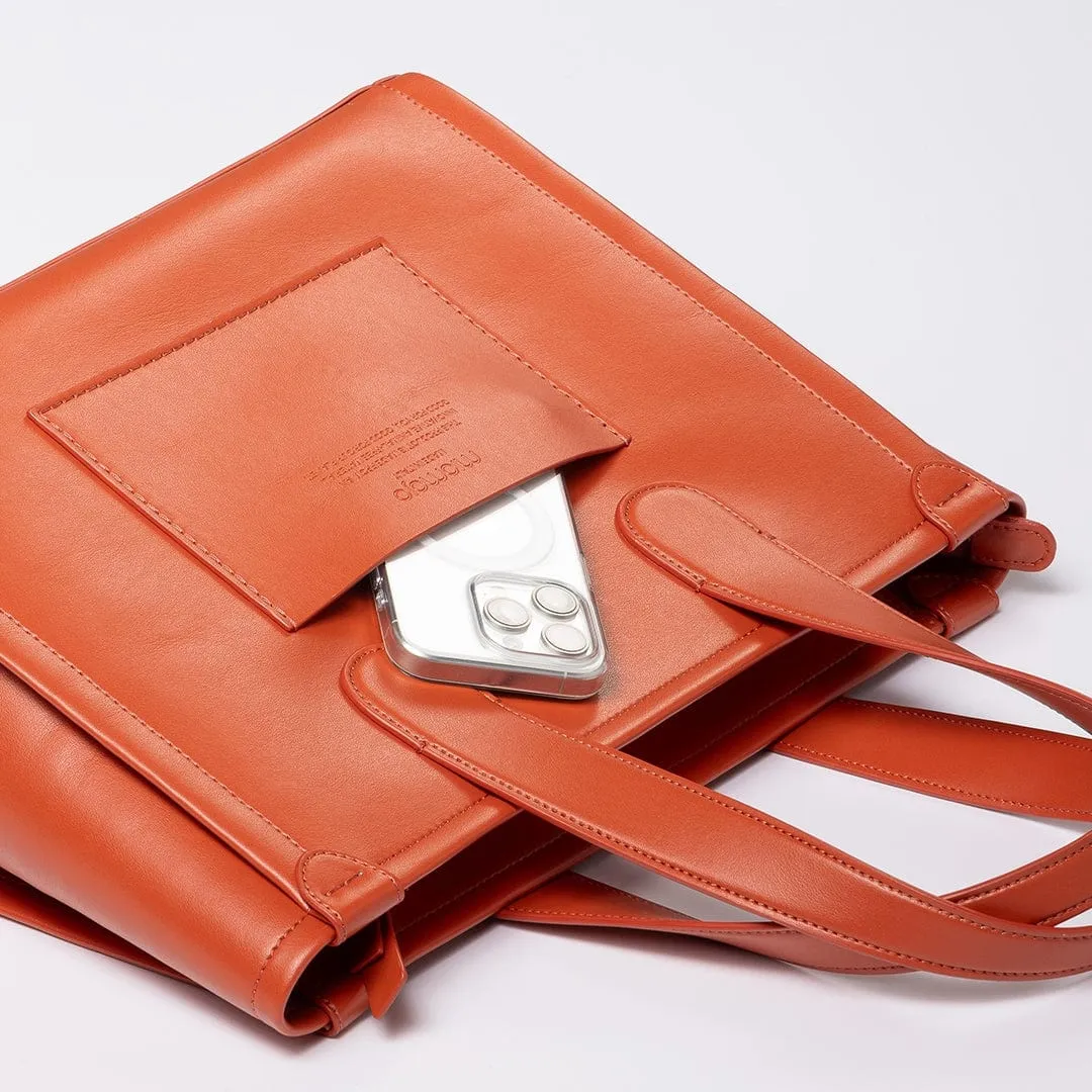 Alma Vegan Apple Leather Tote Bag | Terracotta