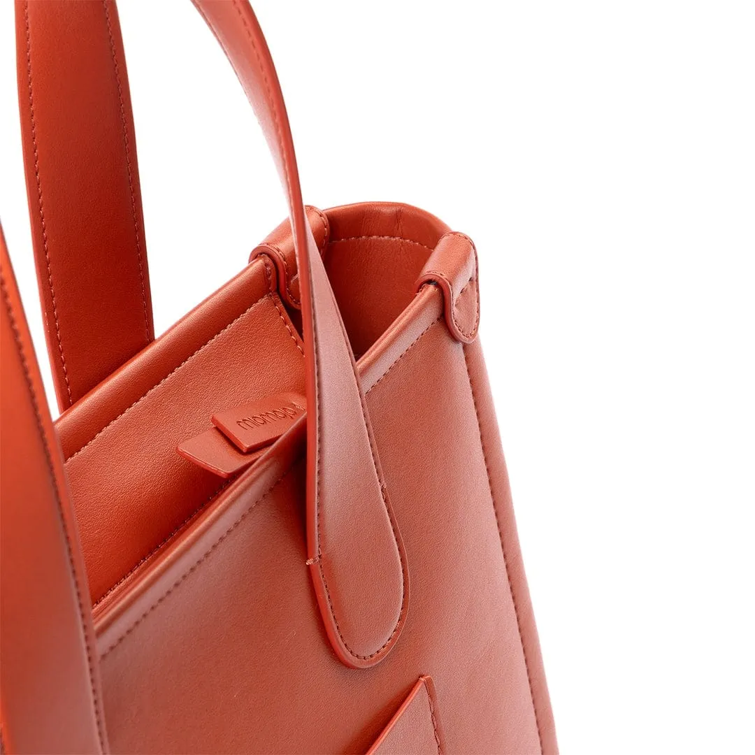 Alma Vegan Apple Leather Tote Bag | Terracotta