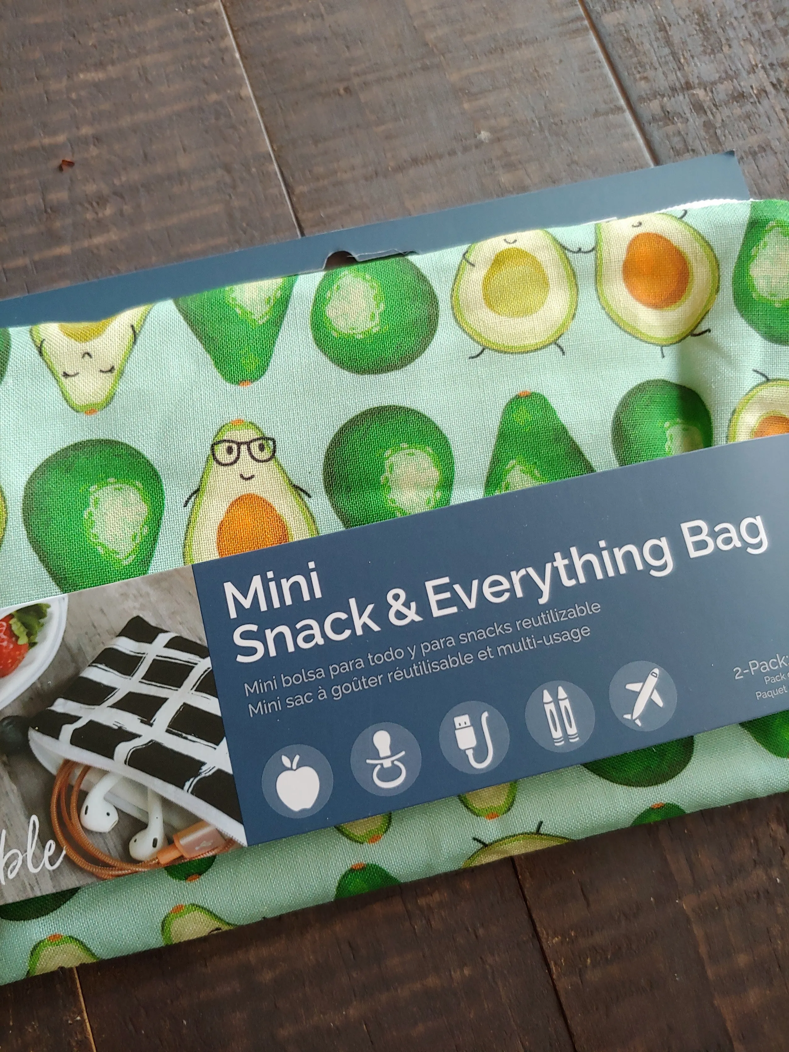 Avocado Snack Bag ll Travel Bags ll Snack Bag 1 Pack