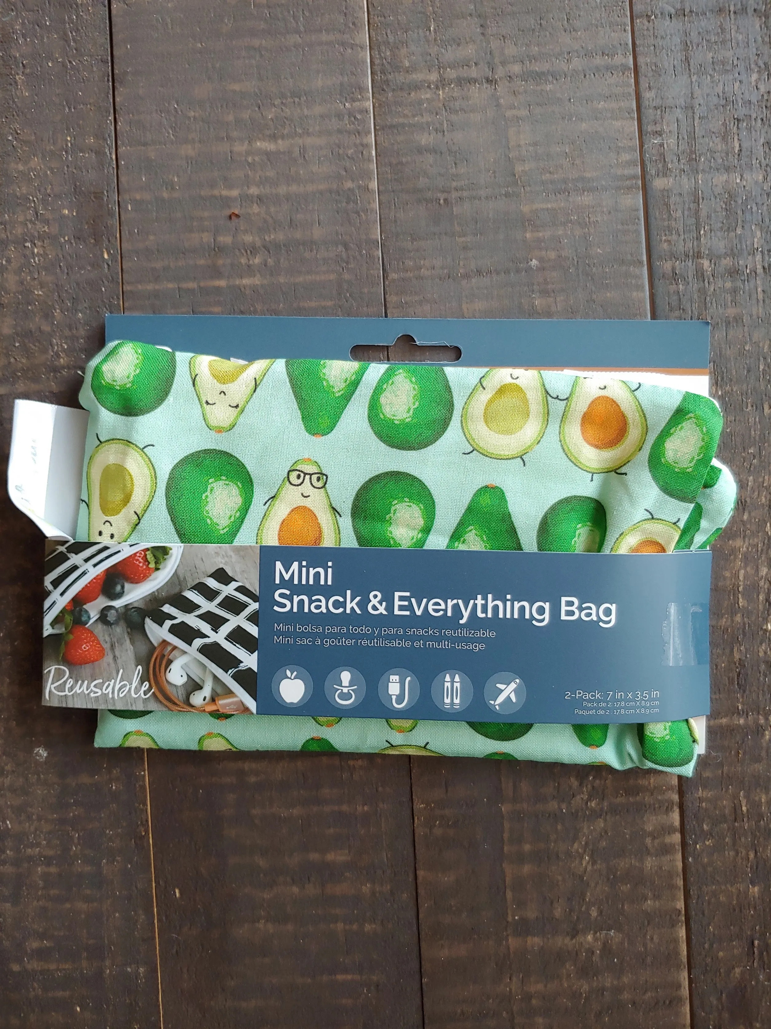 Avocado Snack Bag ll Travel Bags ll Snack Bag 1 Pack