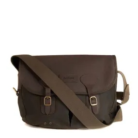 Barbour Wax Leather Tarras Bag Olive