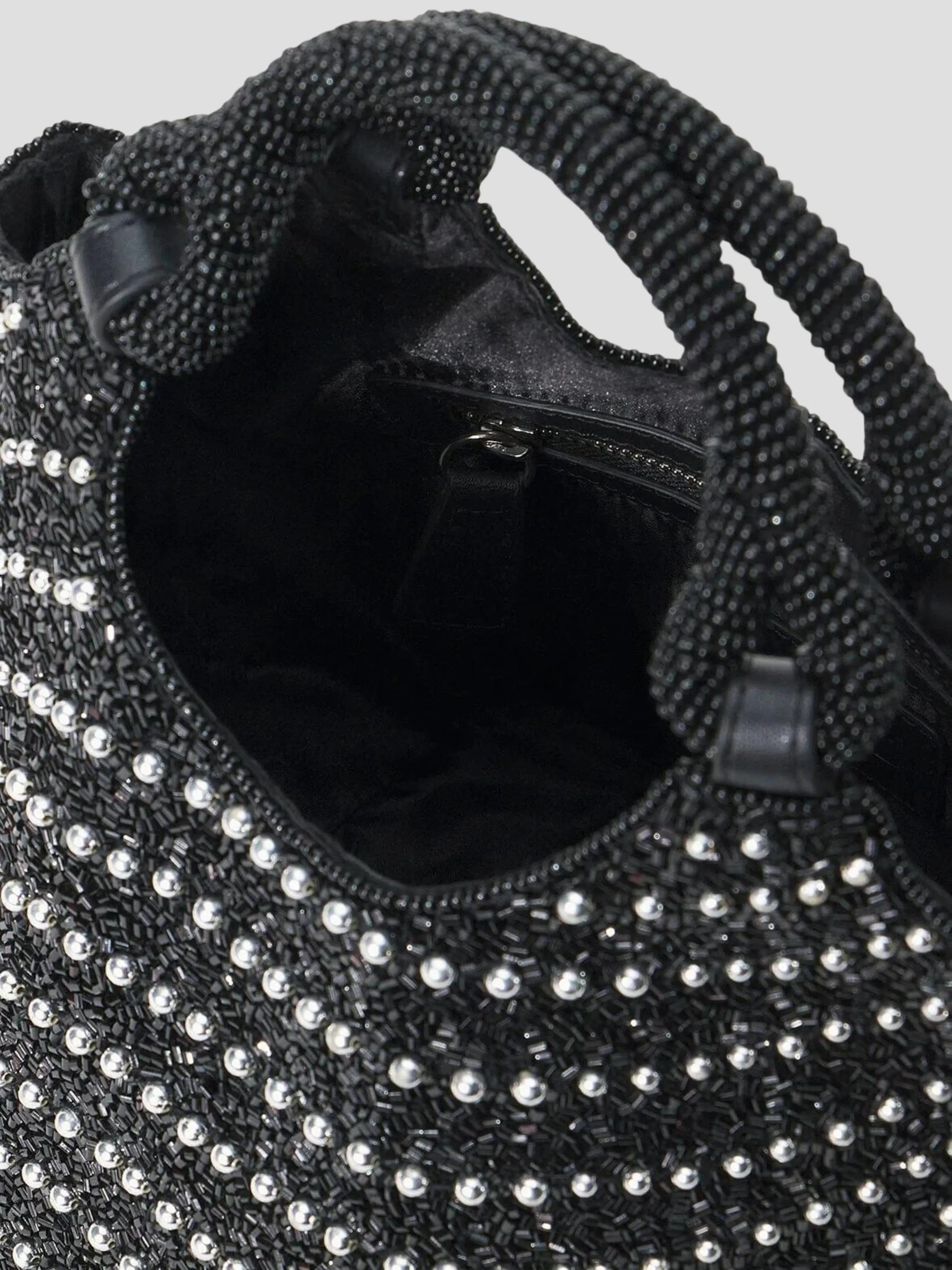 Beaded Cote Bag in Black