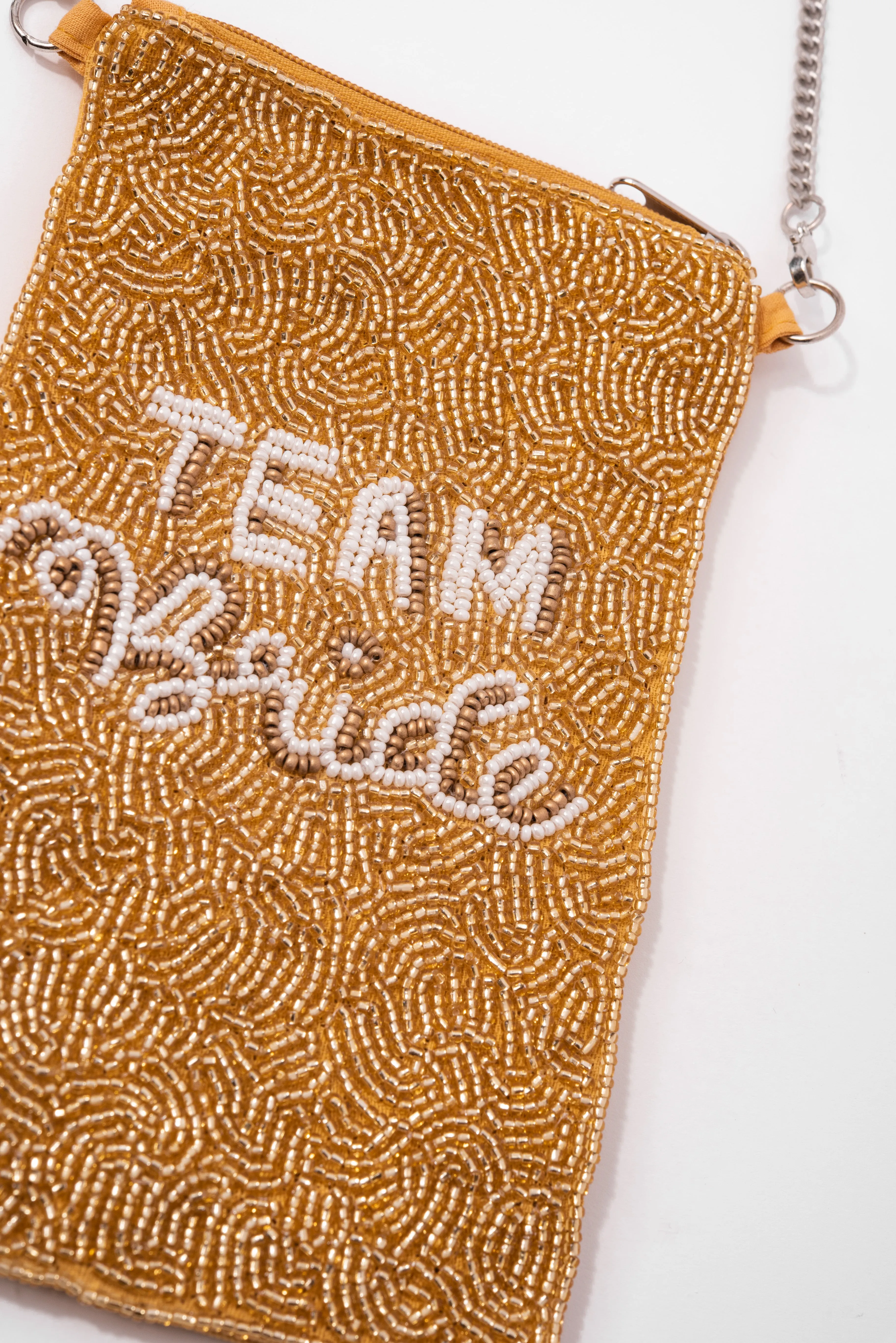 Beaded Team Bride Crossbody Pouch