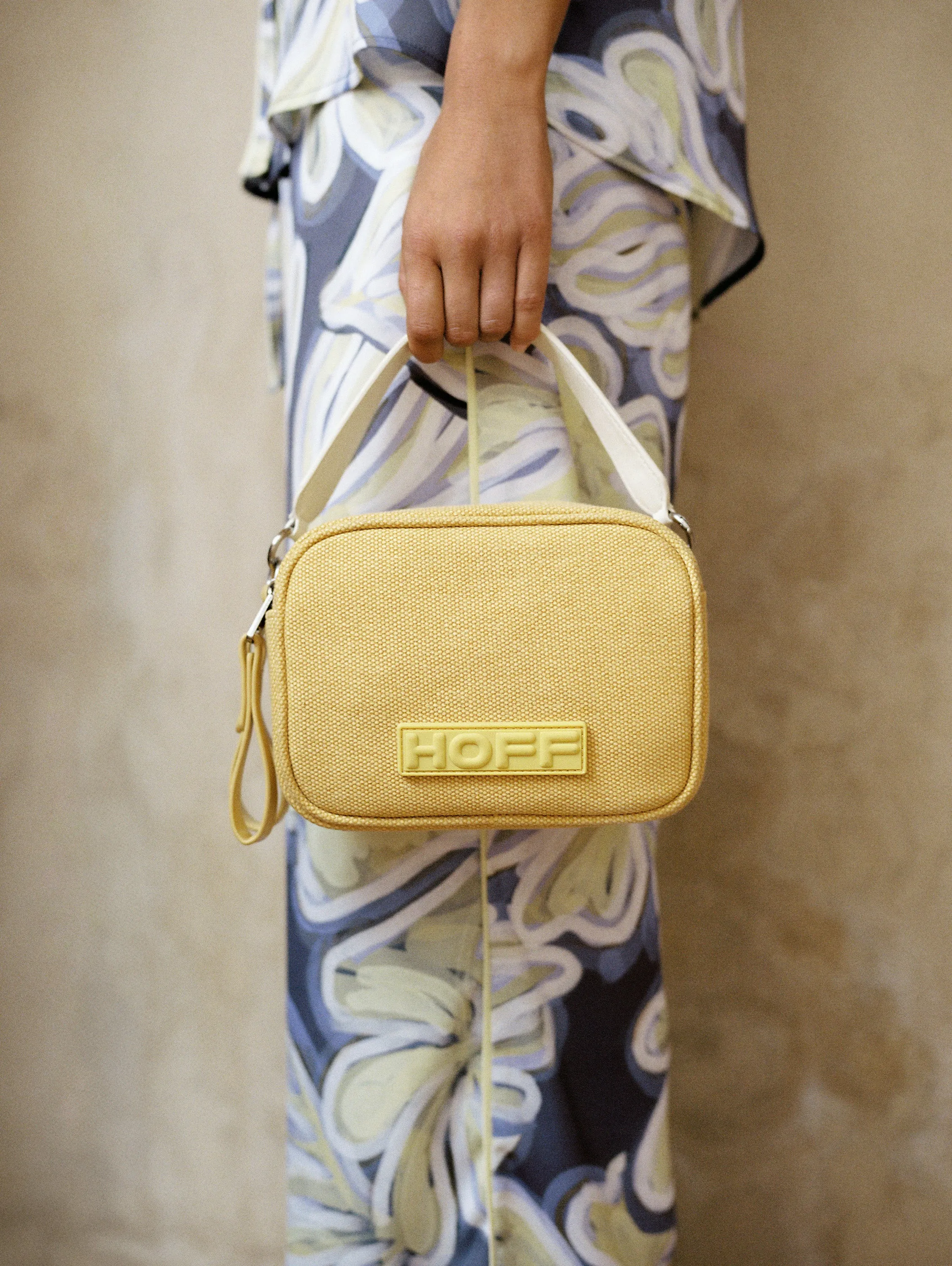 BOLSO BANDOLERA ASA DOBLE CANVAS CANNES AMARILLO