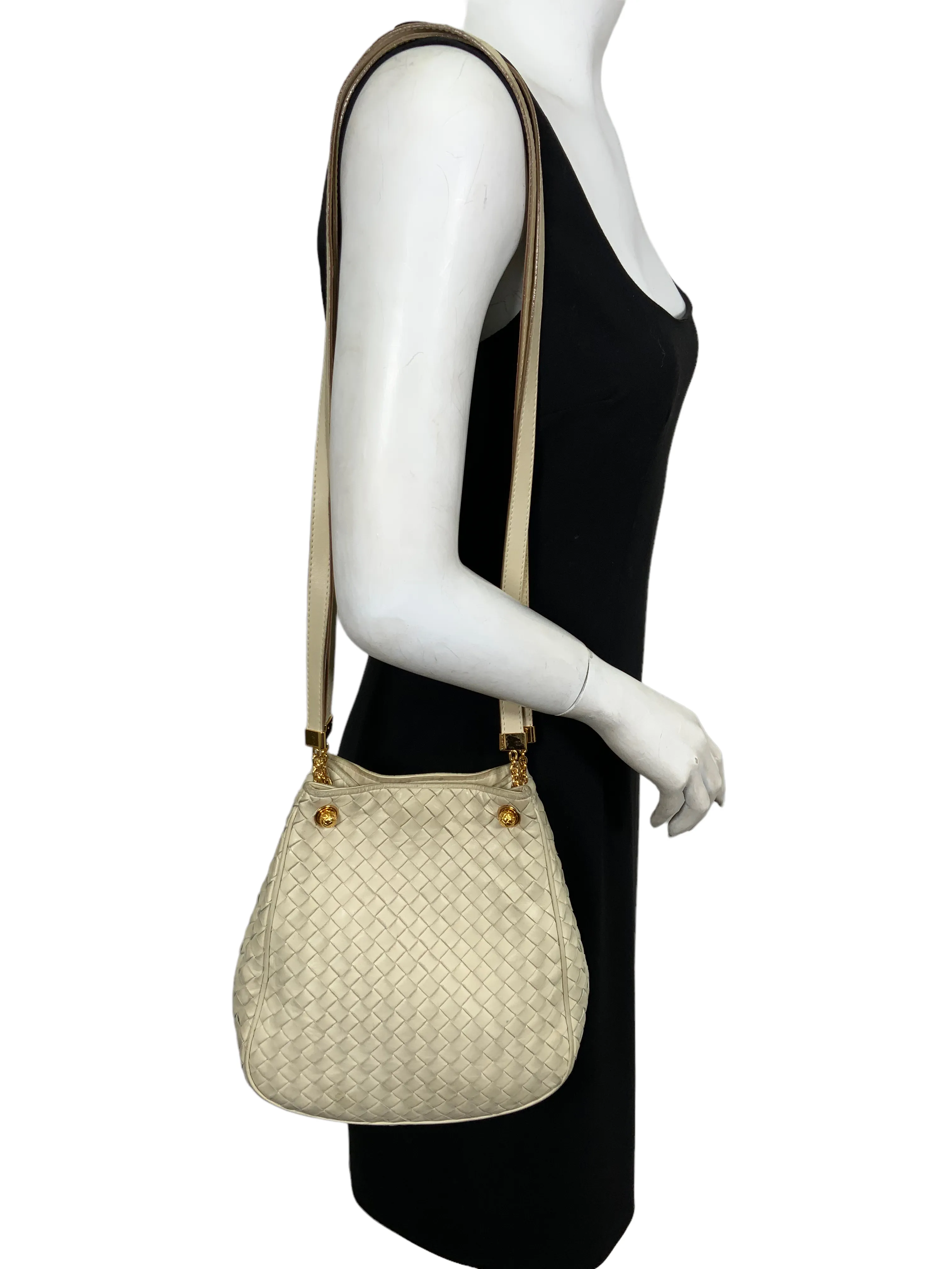 Bottega Veneta Vintage Woven Leather Shoulder Bag