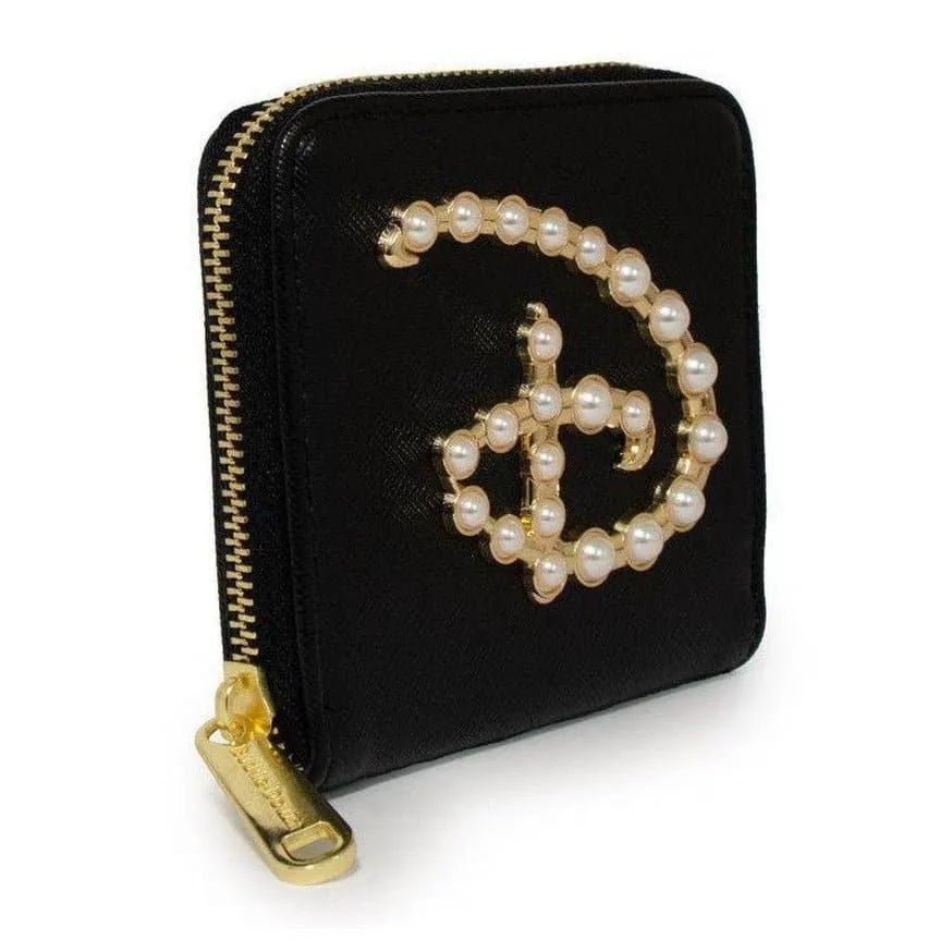 Buckle Down Disney Faux Pearls Zip Around Wallet