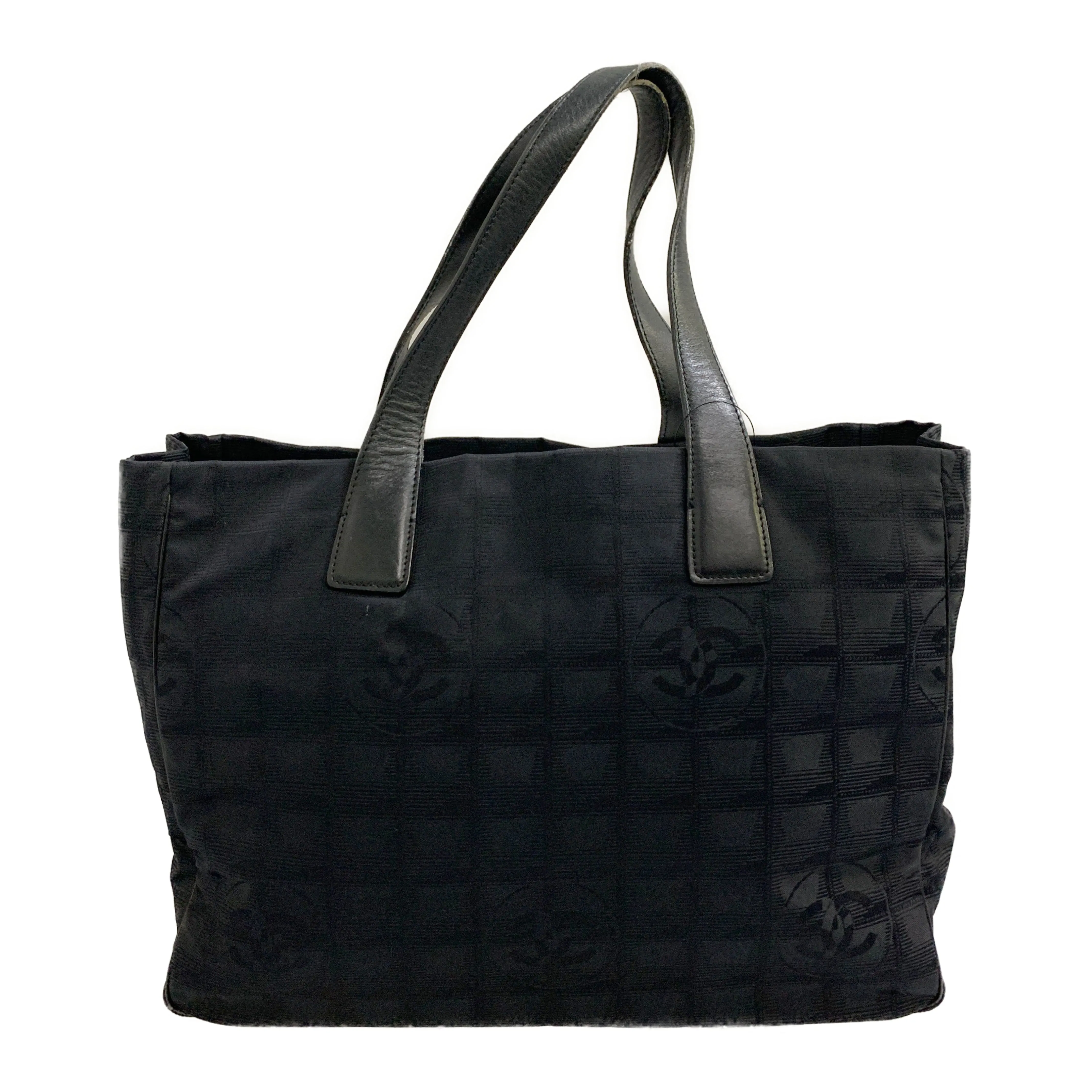 #CHANEL/Tote Bag/BLK/Nylon/All Over Print