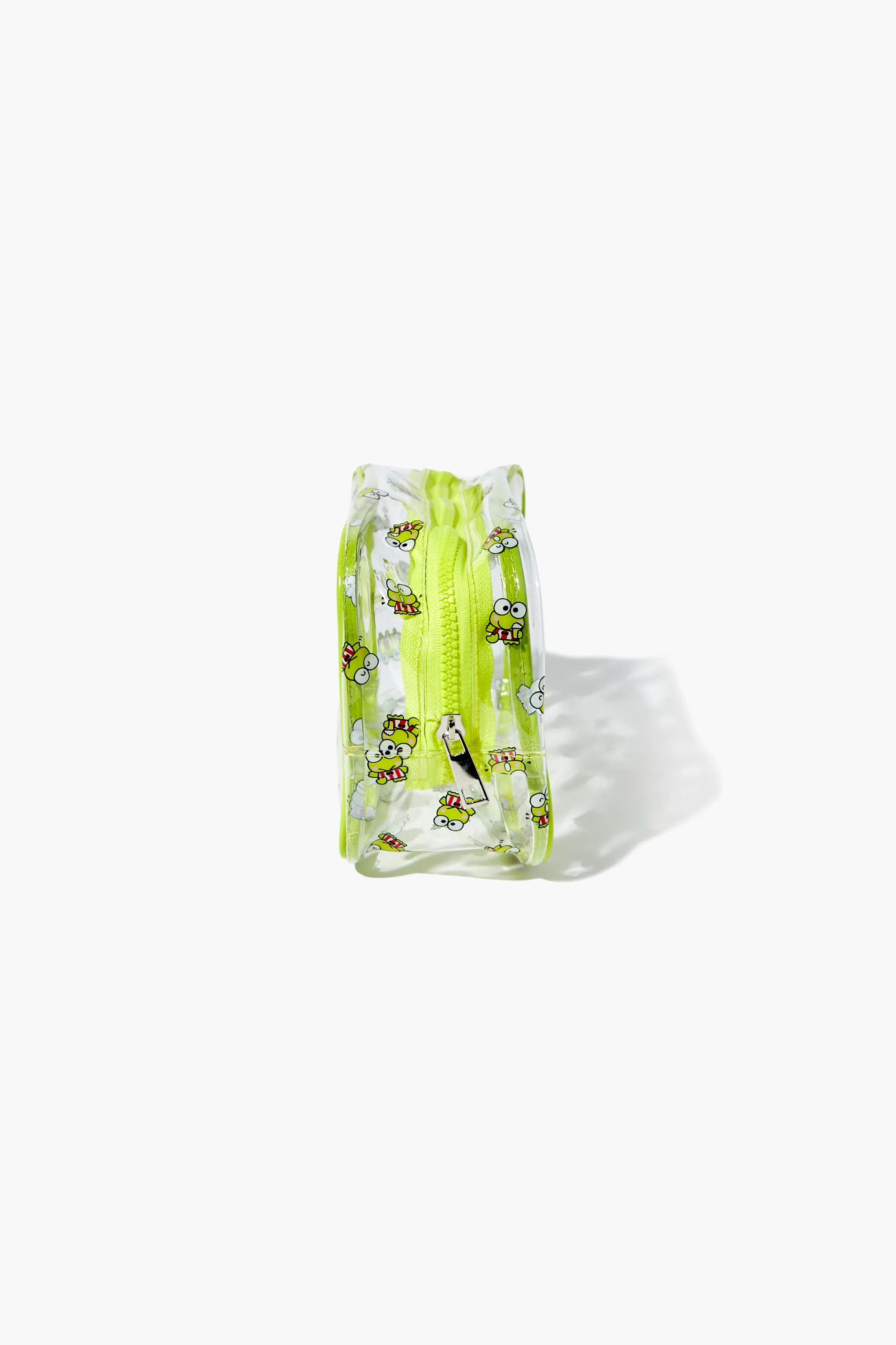 Clear Frog Print Makeup Bag