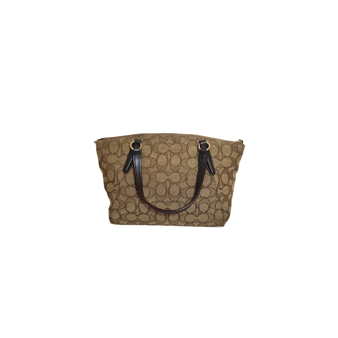 Coach Beige Monogram Canvas MIni Handbag | Pre Loved |