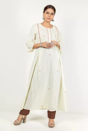 Creamy Yellow Cotton Kurta