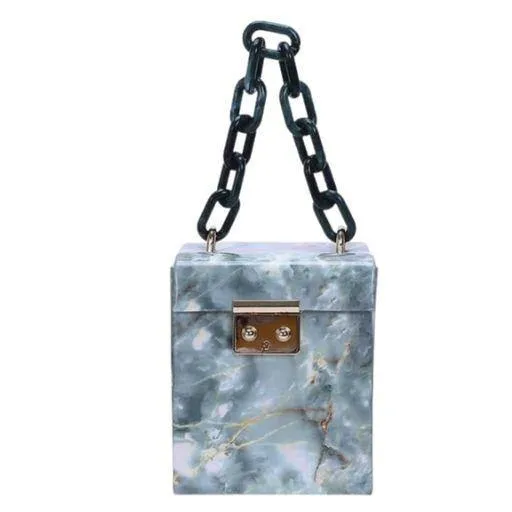 Crossbody Marble Glazed Box Purse