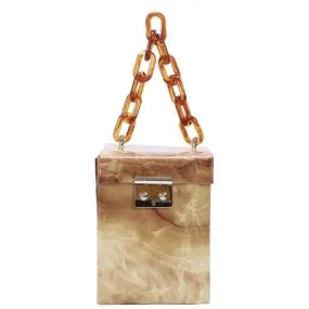 Crossbody Marble Glazed Box Purse