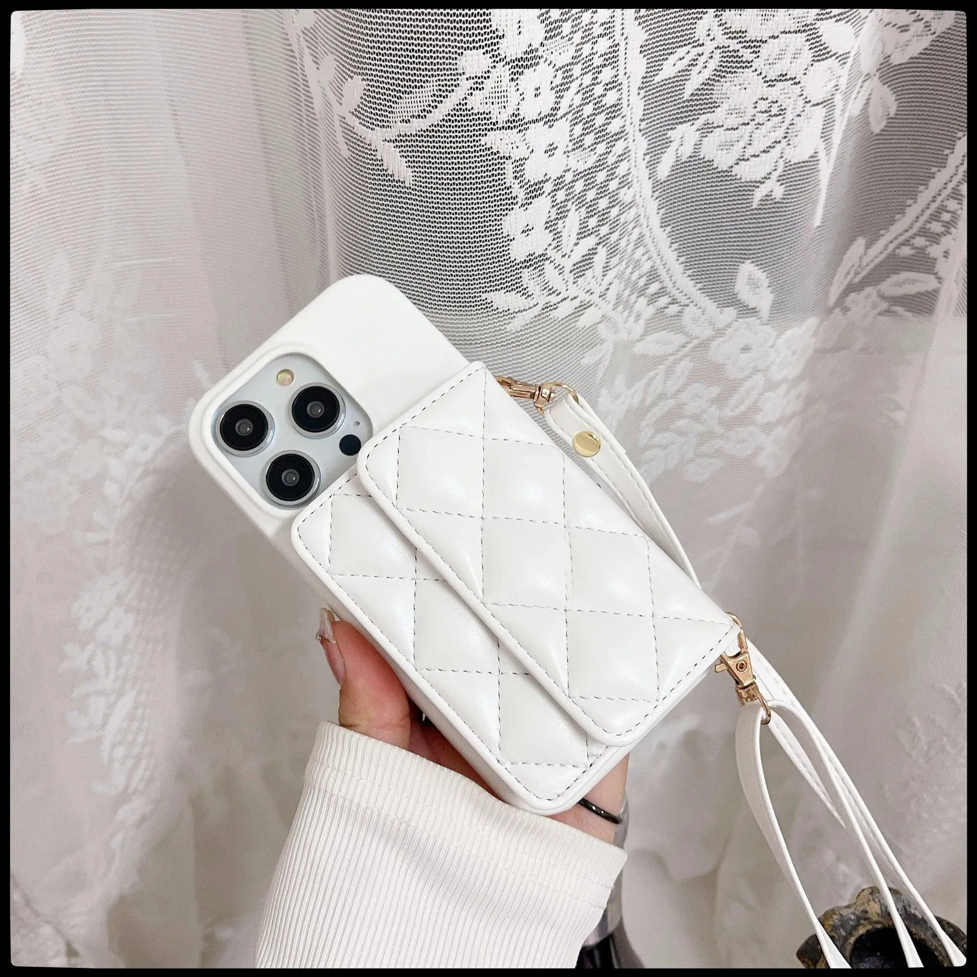 Cute Leather Wallet Card Crossbody Phone Case for iPhone 15, 14 Plus, 13, 12, and 11 Pro Max