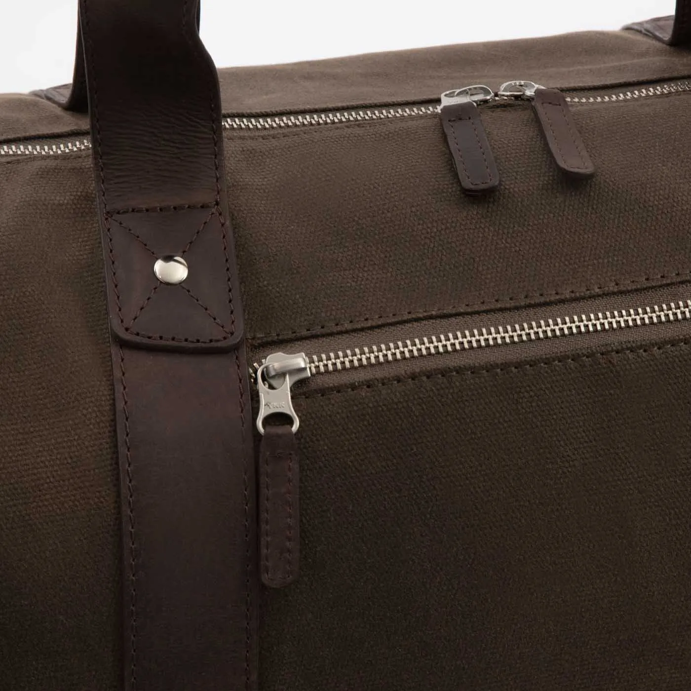 Domingo Duffel Bag - Waxed Canvas and Pull-Up Leather - Men's