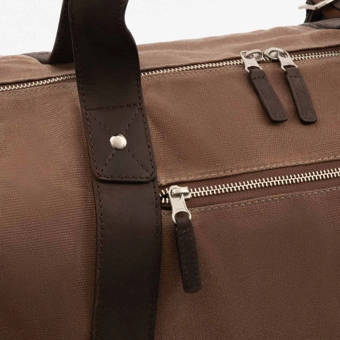 Domingo Duffel Bag - Waxed Canvas and Pull-Up Leather - Men's