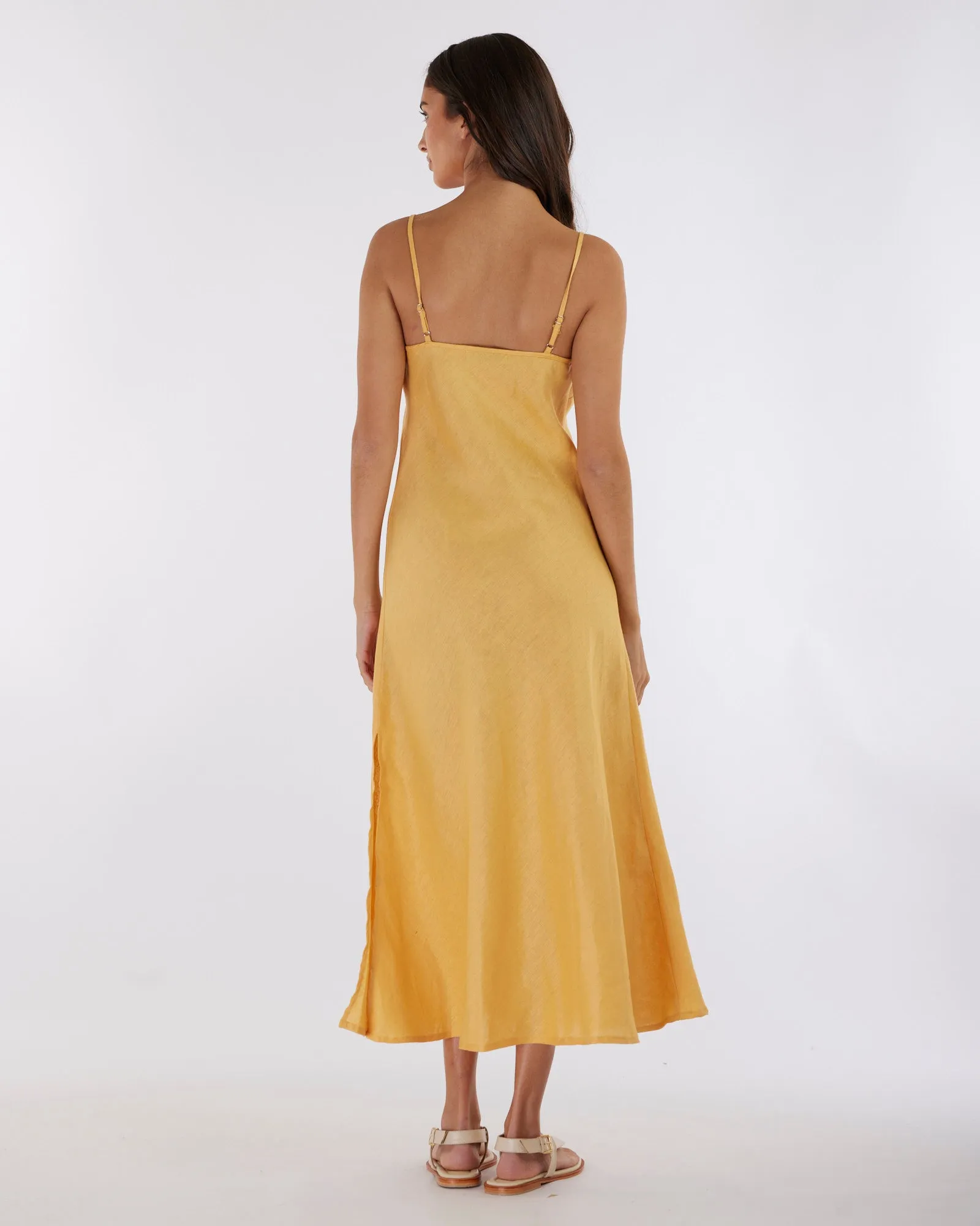 Evangeline Linen Dress - Limoncello