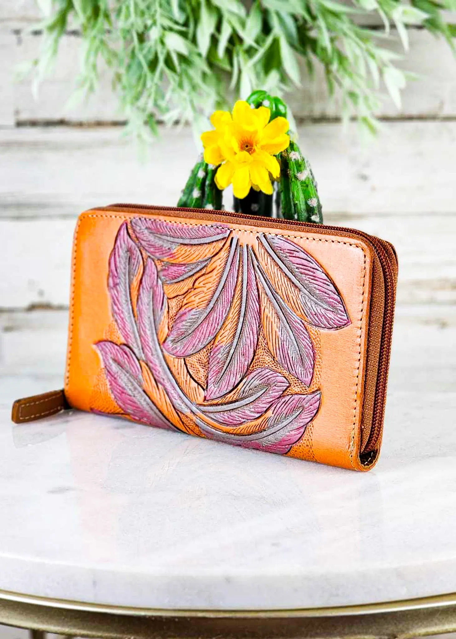 Feather Zip Wallet