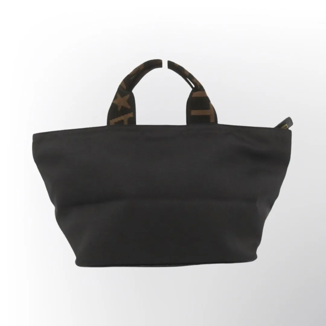 FENDI Zucca Canvas Hand Bag Black