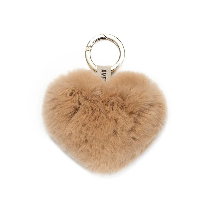 Fluffy Heart Keyring