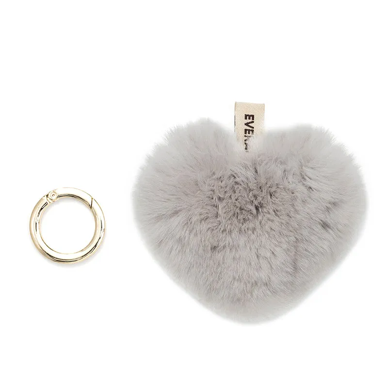 Fluffy Heart Keyring