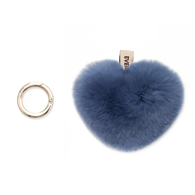 Fluffy Heart Keyring