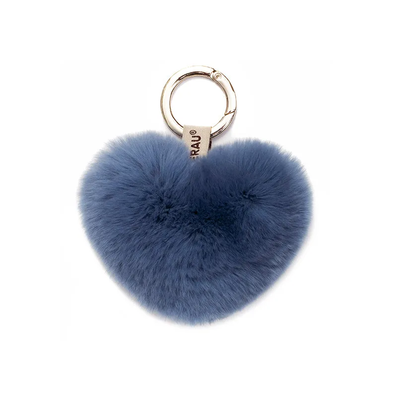 Fluffy Heart Keyring