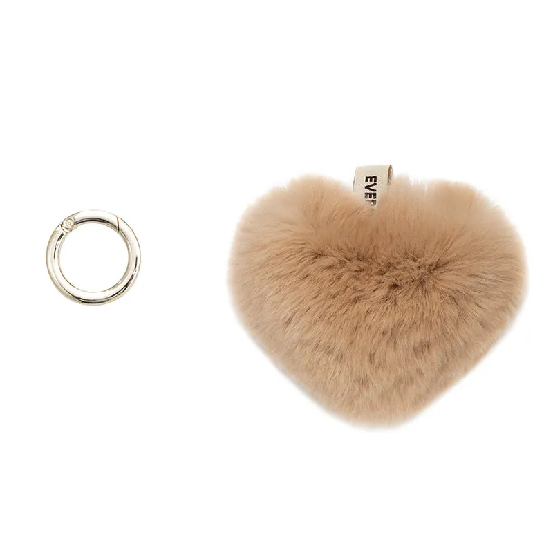 Fluffy Heart Keyring