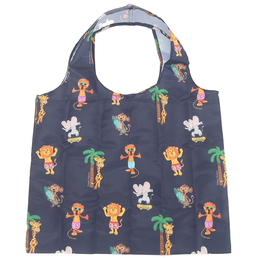 Foldable Bag Jake Zoo Animals Navy