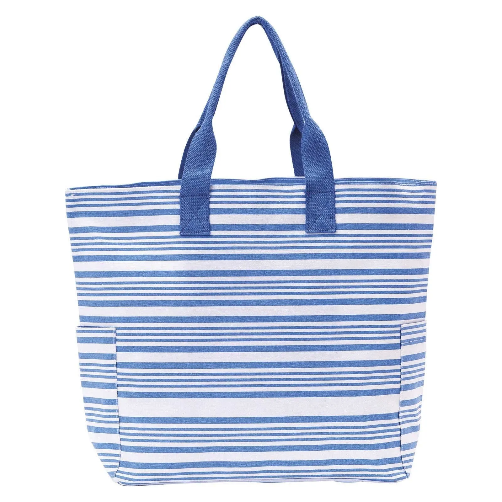 French Carryall Bag with Blue Stripes