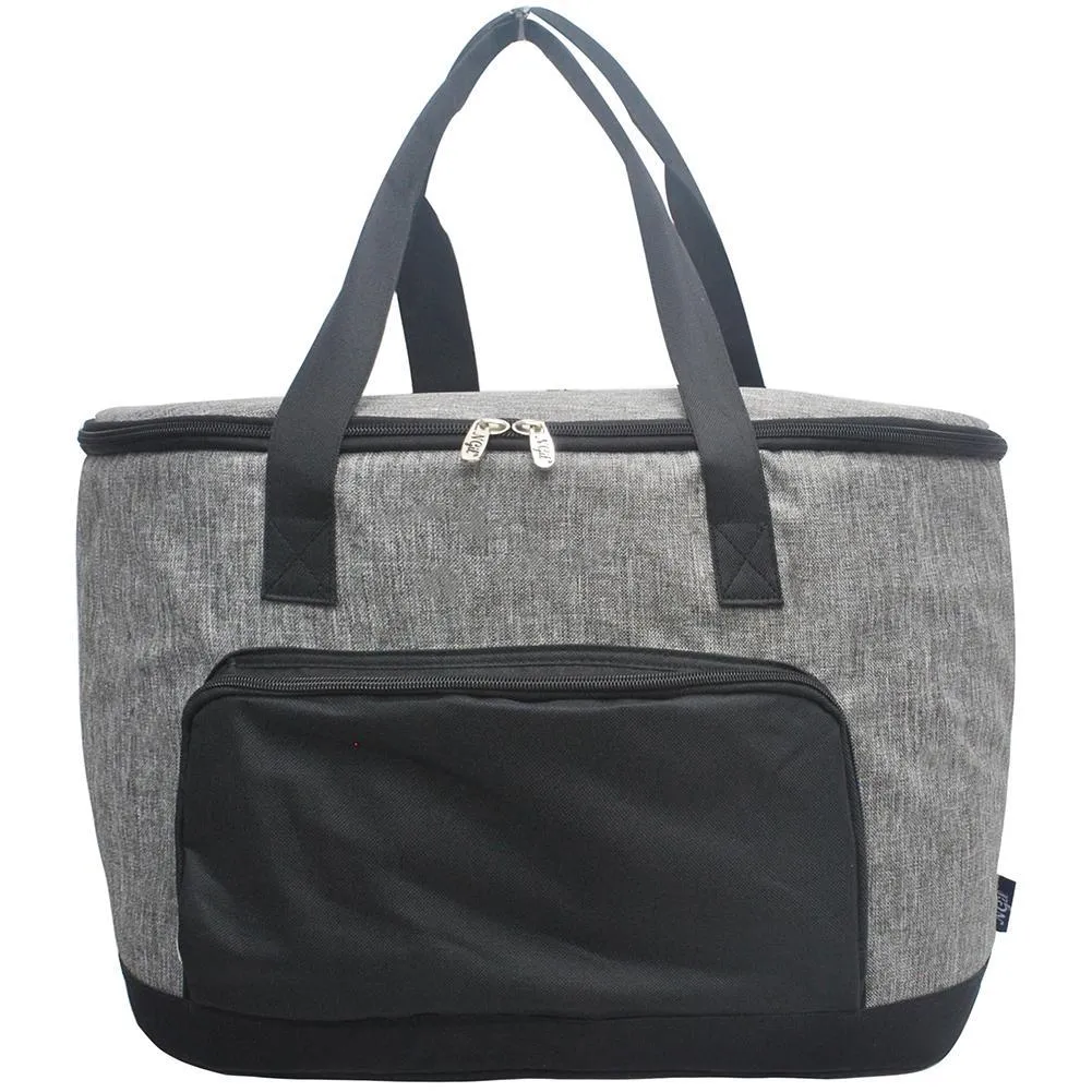 Gray Crosshatch Insulated NGIL Cooler Bag - Stylish and Durable Travel Tote for Food and Drinks