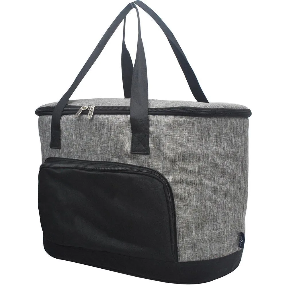 Gray Crosshatch Insulated NGIL Cooler Bag - Stylish and Durable Travel Tote for Food and Drinks