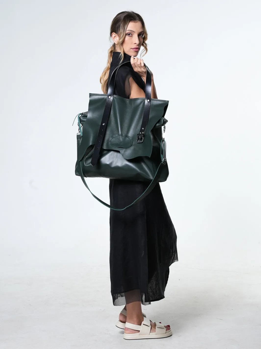 Green Leather Shoulder Bag