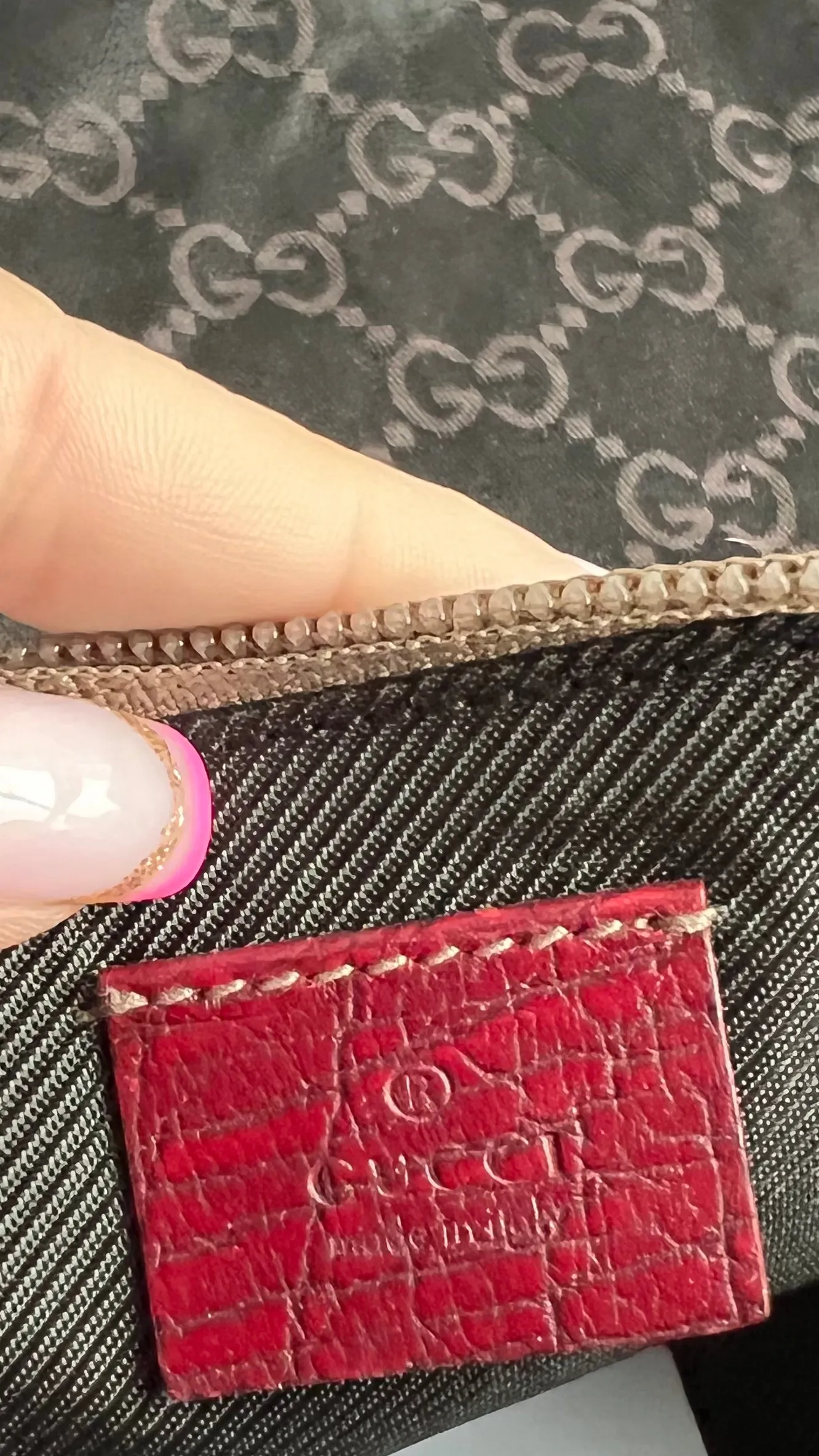 GUCCI Baguette GG Monogram Mini Bag