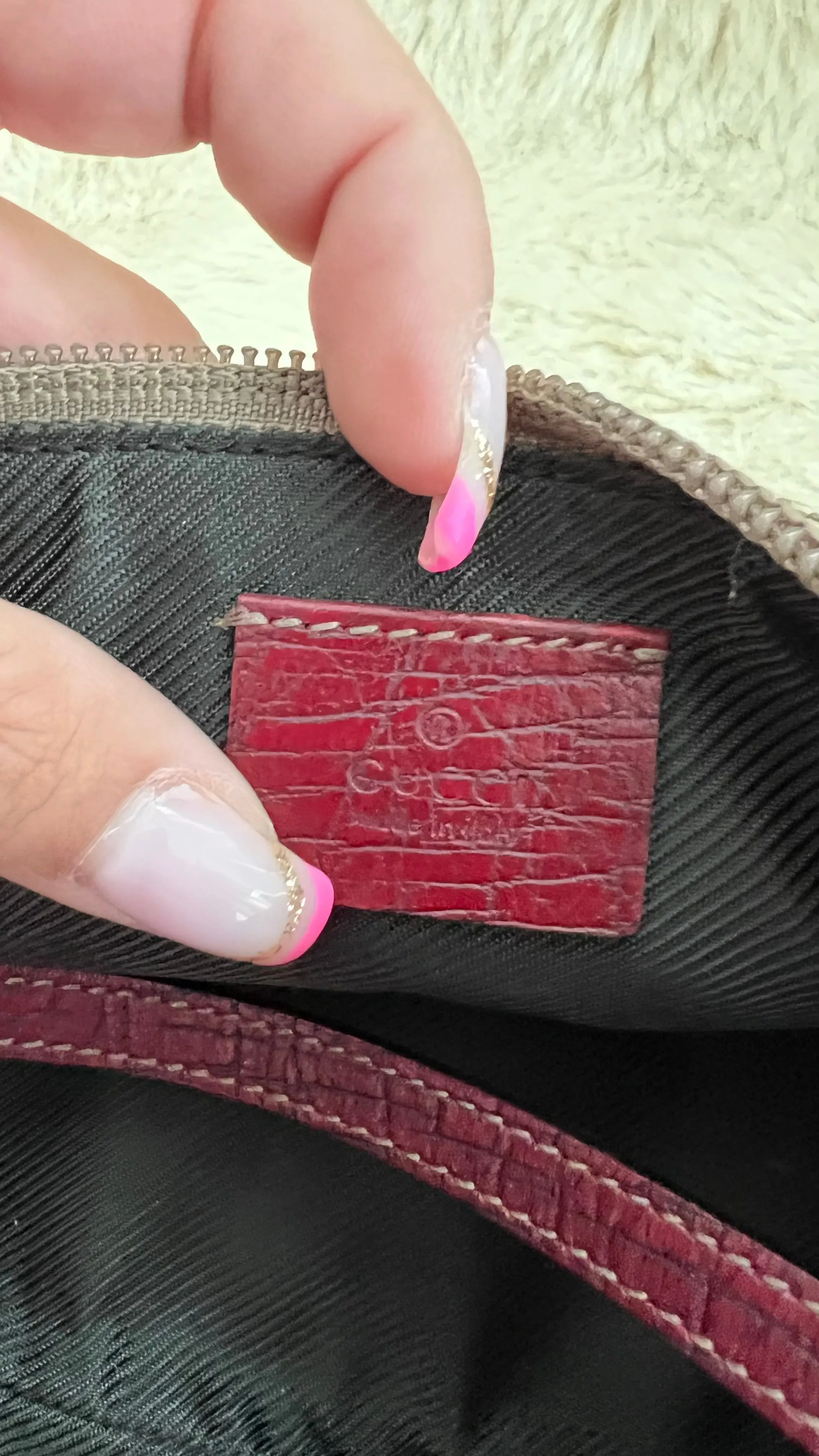 GUCCI Baguette GG Monogram Mini Bag