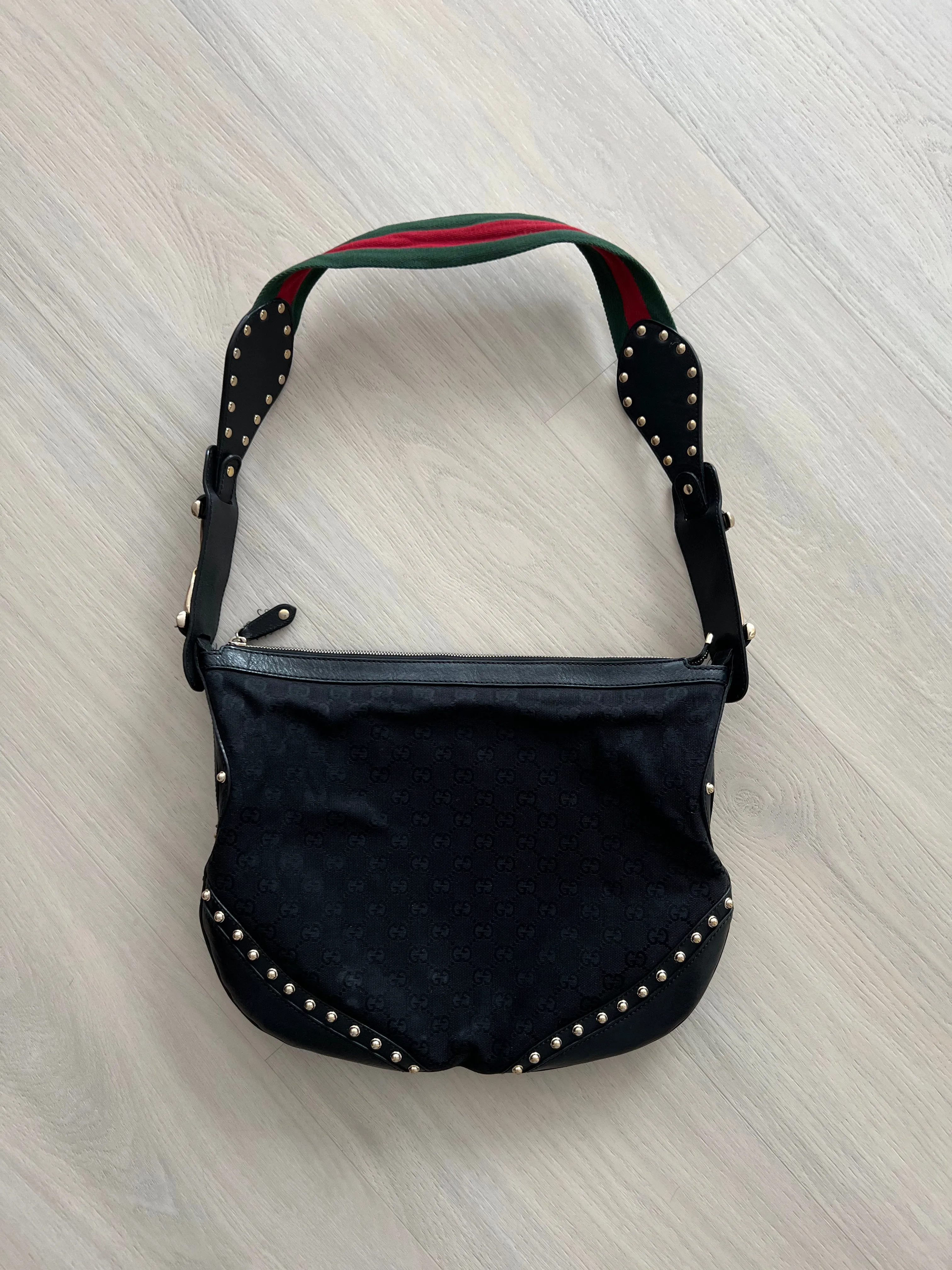 Gucci GG canvas monogram hobo crossbody bag