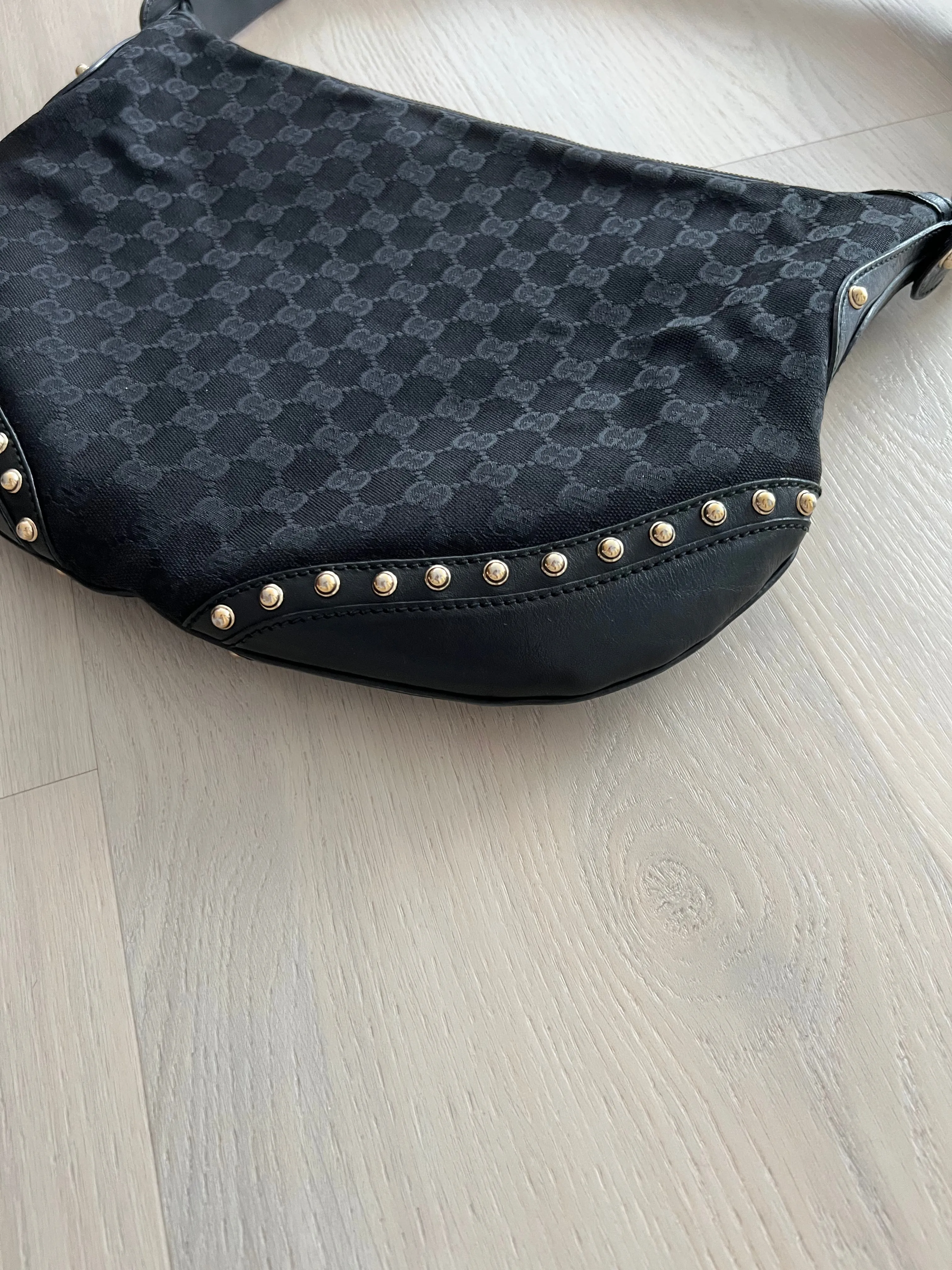 Gucci GG canvas monogram hobo crossbody bag