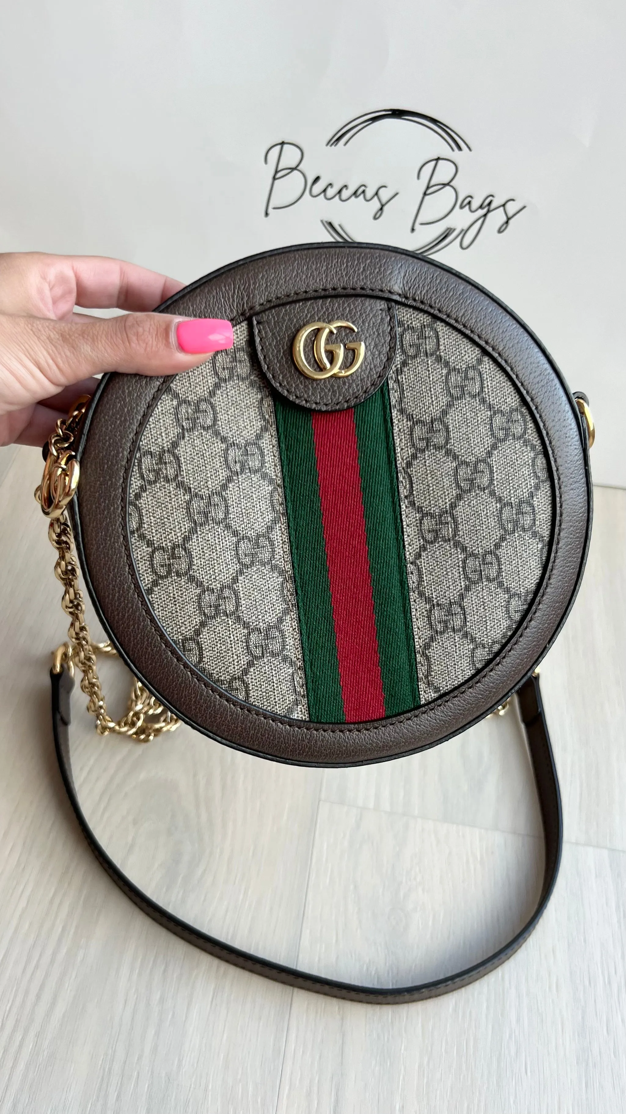 Gucci Ophidia Mini GG Round Bag