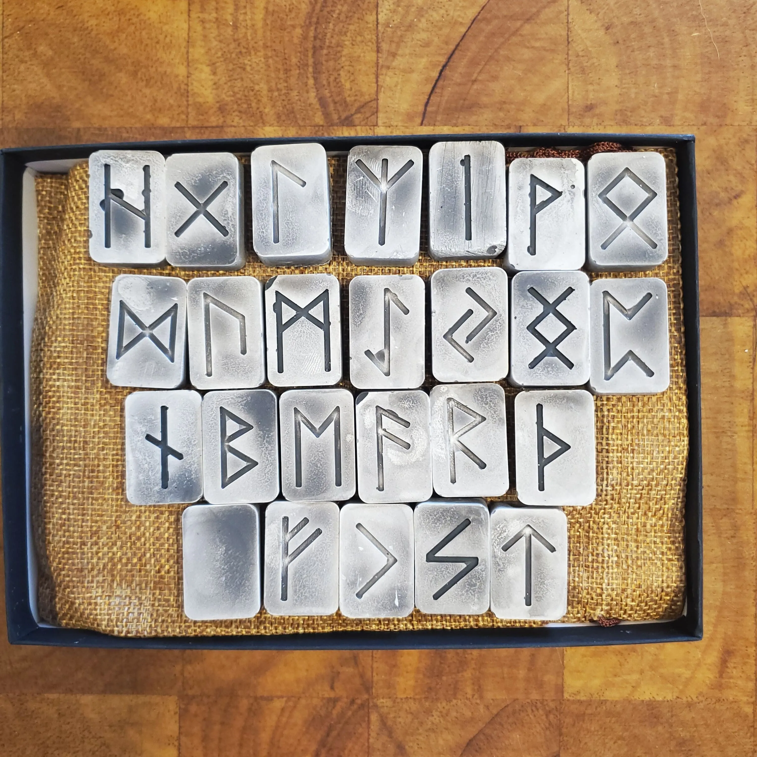 Handmade Elder Futhark Rune Presentation Set