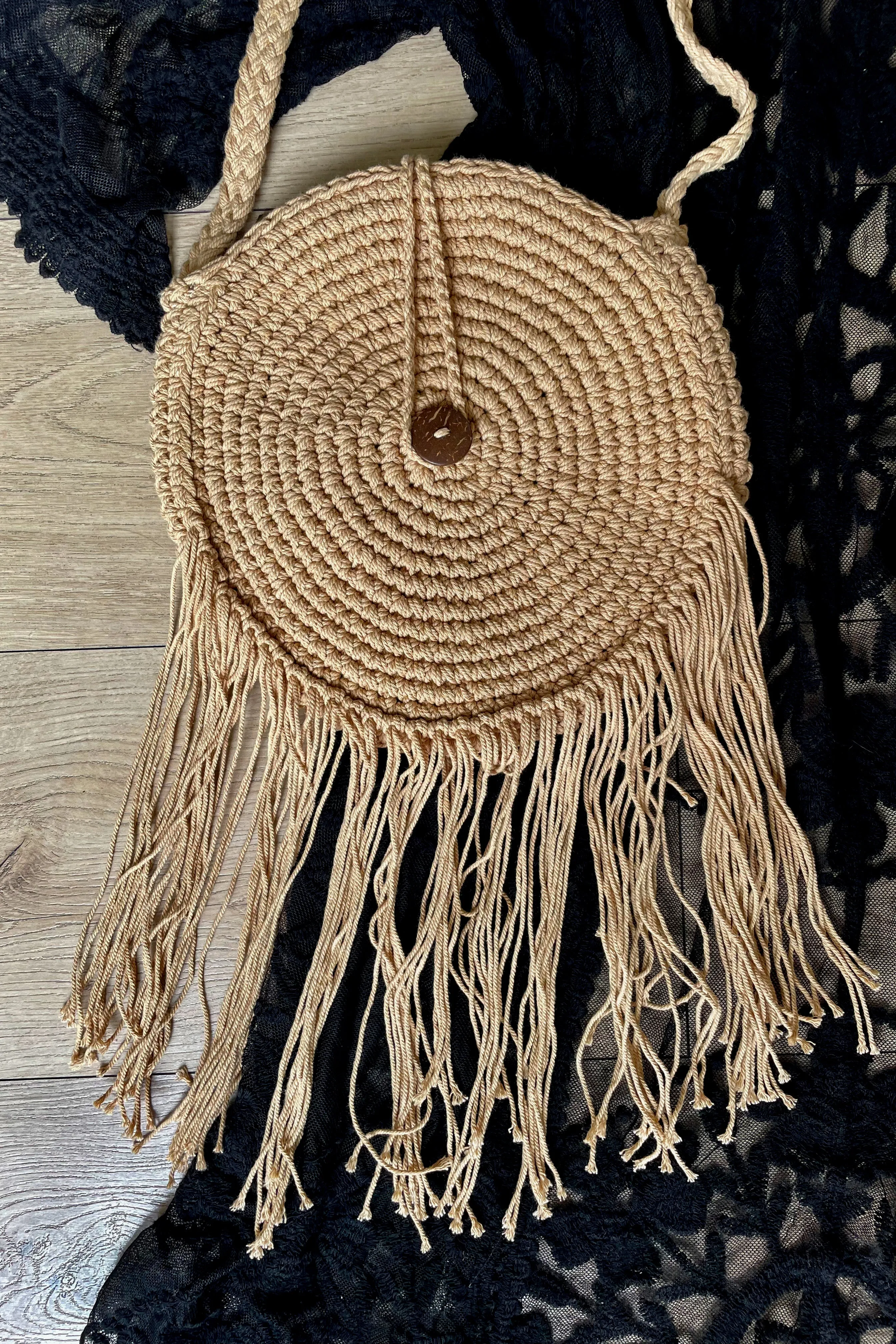 Hendrix Fringe Bag - Caramel