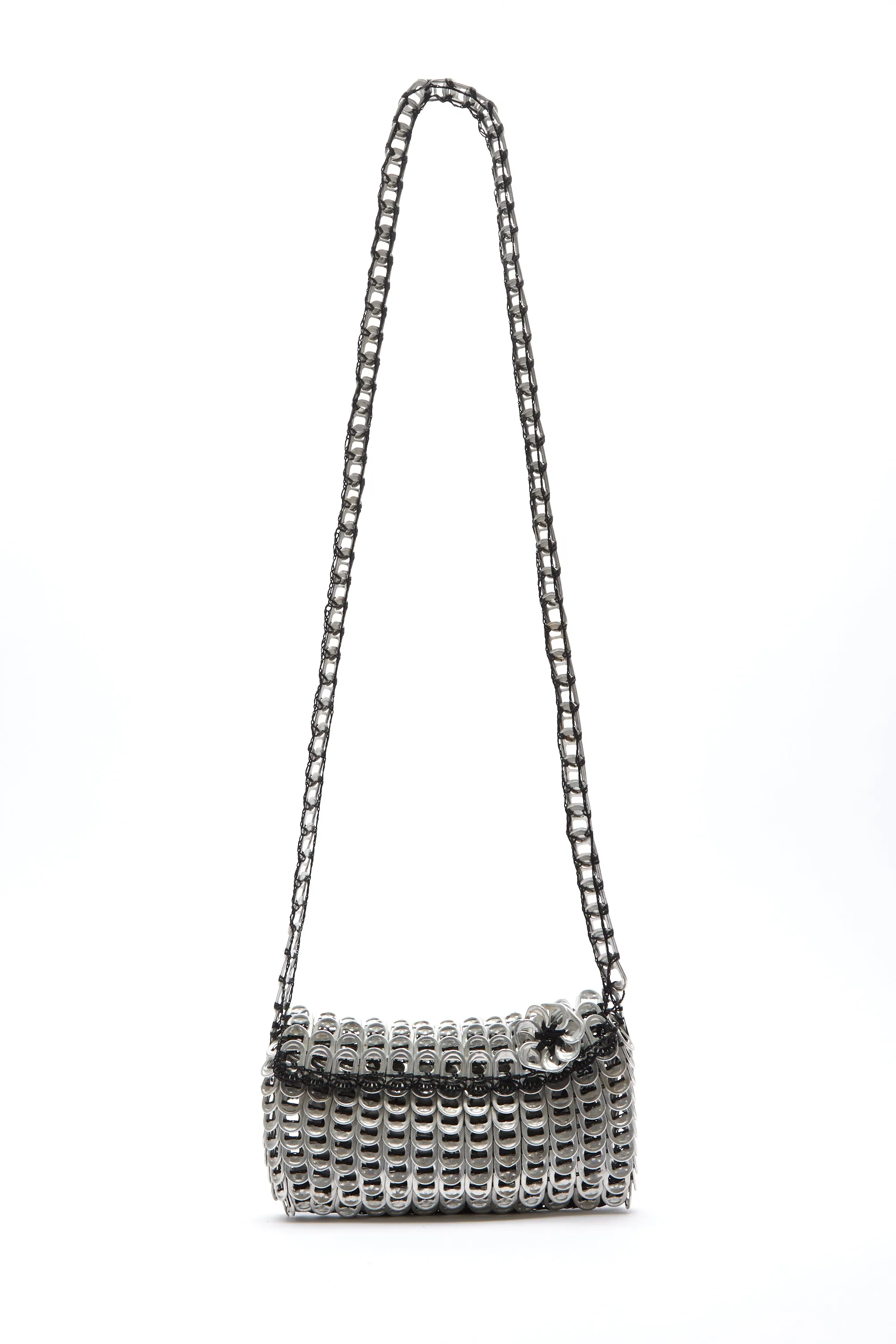 House Of Holland Recycled Metallic Silver Cross Body Bag