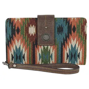 Justin Aztec Jacquard Slim Wallet