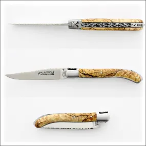 Laguiole XS 9 cm Guilloche Burled Beech End Grain