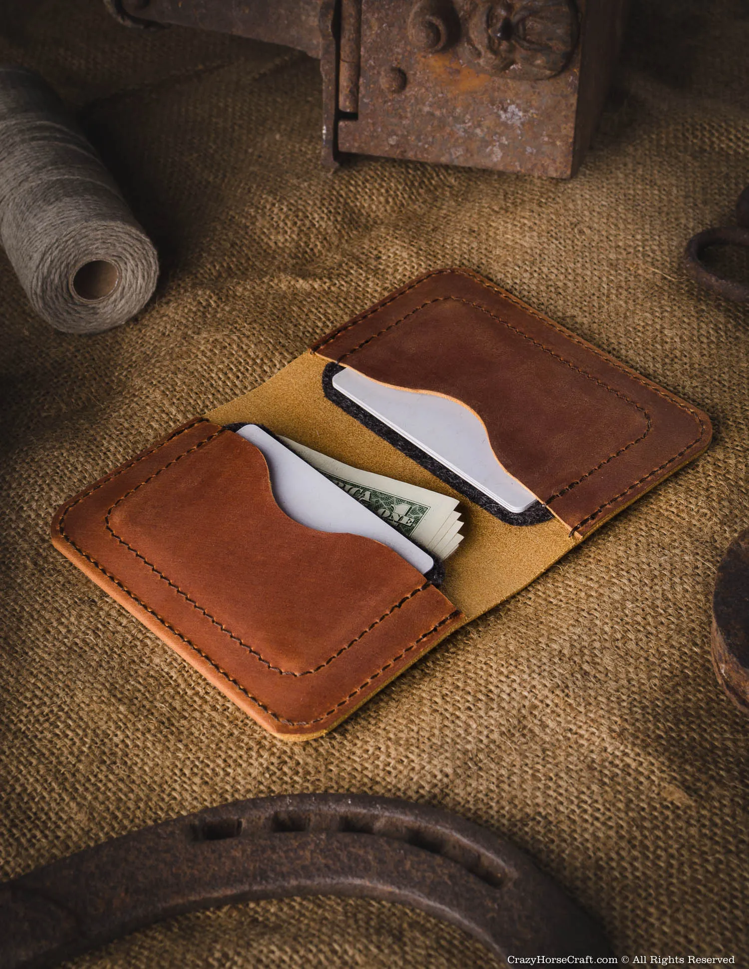 Leather Wallet & Credit Card Holder | Classic Brown