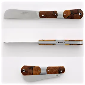 London 9 cm Burled Beech End Grain - Stainless Steel Center Bolster