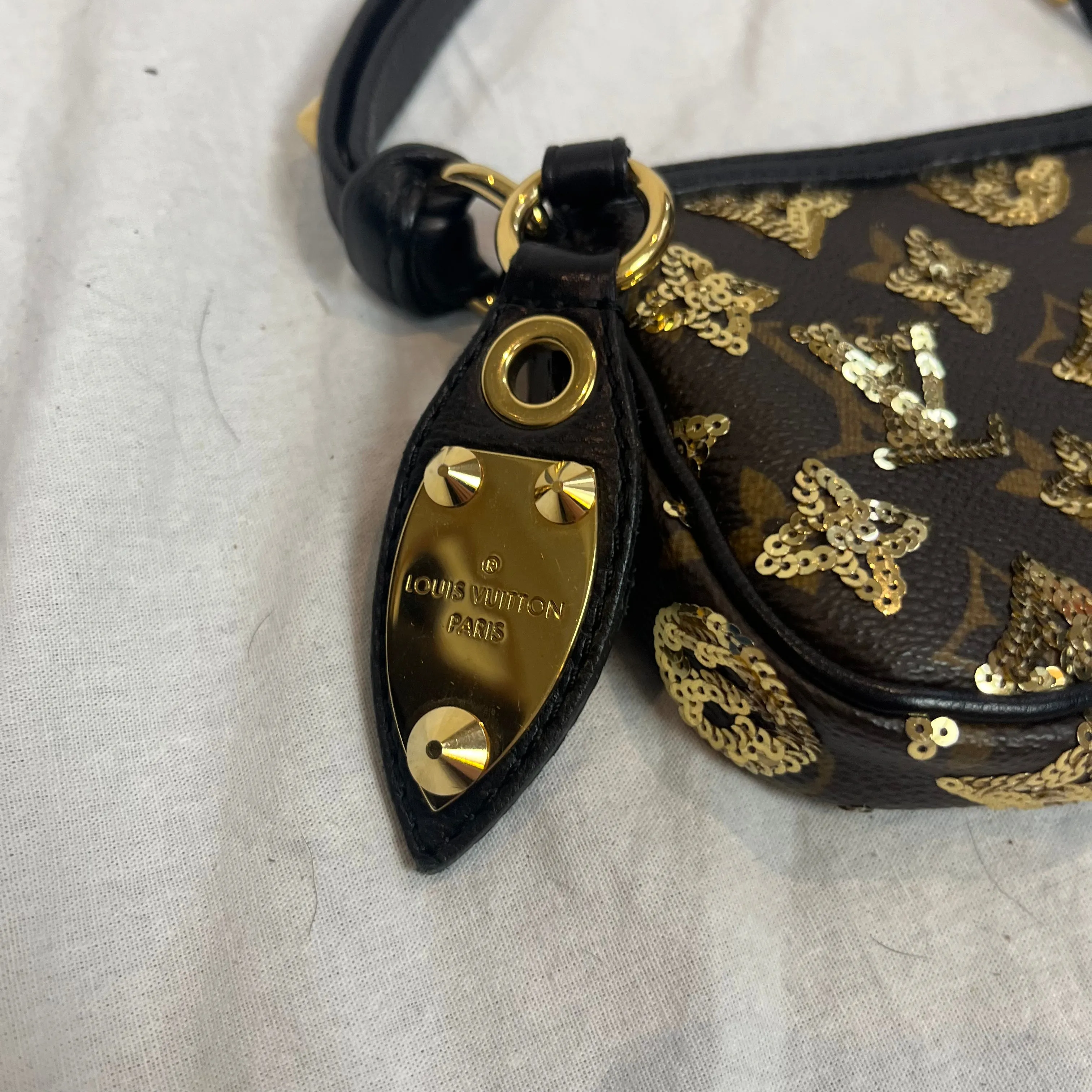 Louis Vuitton 2009 Mini Monogram Sequin Pochette Accessoires Bag